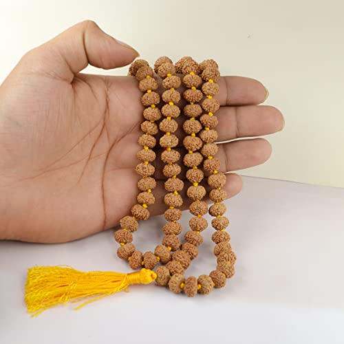 Reiki Crystal Products Certified Rudraksha Mala for Men and Women 7 Mukhi Rudraksha Mala 108 Beads Original with Lab Certificate