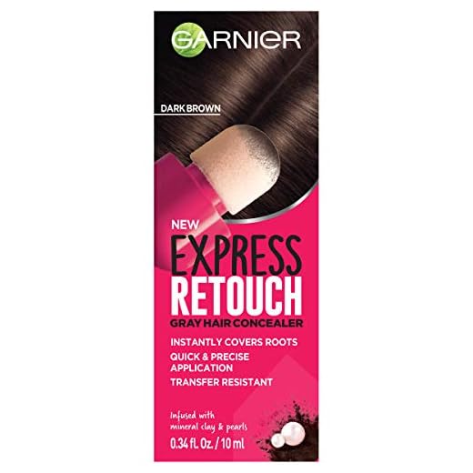 Garnier Hair Color Express Retouch Gray Hair Concealer, Dark Brown Root Touch Up, 1 Count