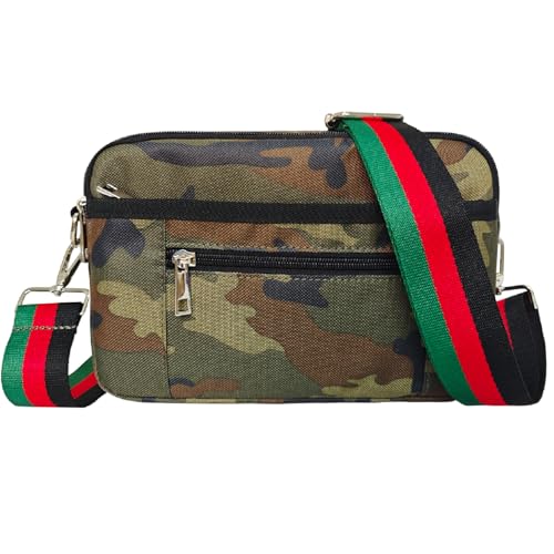 Image of Dyalsa Small Crossbody Bags for Women Canvas /PU Mini Crossbody Purse, Shoulder Bag Traveling Workout
