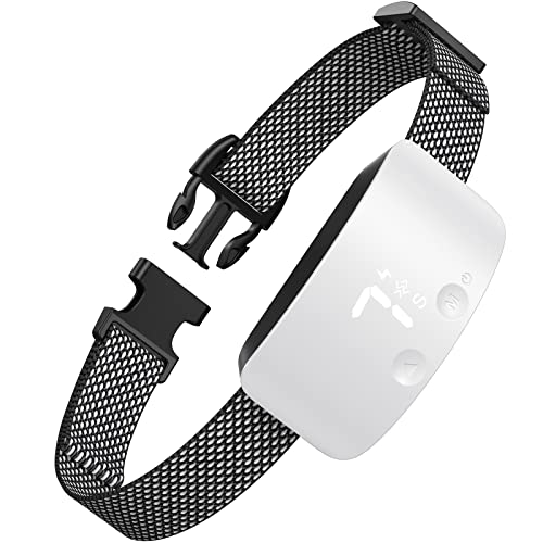 NBJU Bark Collar for Dogs,Rechargeable Anti Barking Training Collar with 7 Adjustable Sensitivity and Intensity Beep Vibration for Small Medium Large Dogs (White) by NBJU - Used condition - US$29.25
