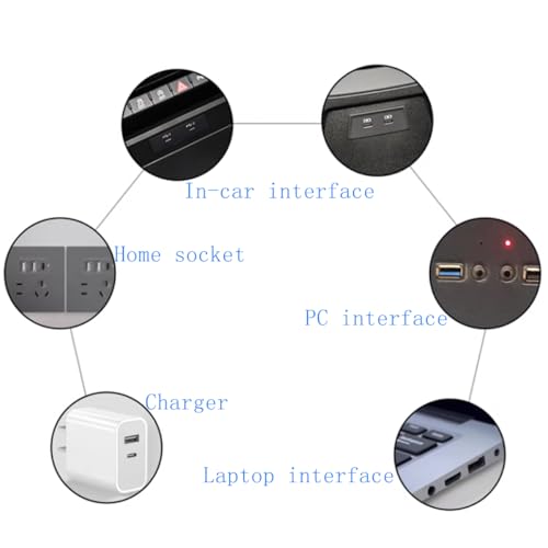 CTRICALVER Mini-Nachtlicht Typ-C Rhombus (Touch) Eisblau 5V/1A Kleines Notlicht Mini-Ambientelicht PC-Material 4Pcs Geeignet für verschiedene Typ-C-Steckdosen wie mobile Netzteile und Autos