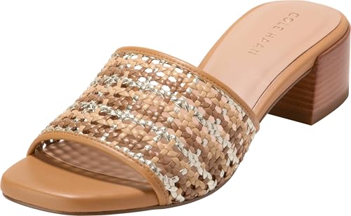 Cole Haan Women's Sandals - Calli Single Band Block Heel, Neutral Woven/Biscuit, 8.5-B US by Cole Haan - Used condition - US$89.93