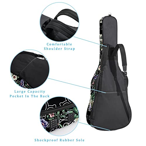 Étui de protection rembourré pour guitare acoustique classique, Multicolore 08, 42.9×16.9×4.7 in, Organiseur de sac - Les Beatles, Paul McCartney, John Lennon, RIngo Starr, George Harrison Étui de protection rembourré pour guitare acoustique classique, Multicolore 08, 42.9x16.9x4.7 in, Organiseur de sac – Image 4