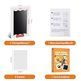 2 pcs Fußabdruck Baby Nabance Pfotenabdruck set Hund Katze mit 4 Karten Baby Fussabdruck set Baby Handabdruck Abdrücke Hundenasenabdruck Hundegeburtstag Geschenk für Hundebesitzer