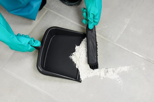 Image of SPARTA Handheld Dustpan with Handle, Cleaning Essentials for Home and Commercial Use, 10 inch, Black (Pack of 4)