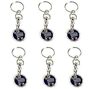 6 X Shopping Trolley Tokens |New Shape 12 Edge Sided |Trolley Token UK £1 Coin Pound| Key Shopping Trolley| Keyring…