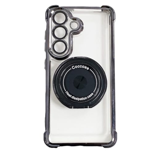�y360�x��] �X�}�z�����O �X�^���h�z Galaxy S26 �p �P�[�X Magsafe�[�d��Ή� �N���A ���� �M�����N�V�[ �J�o�[ �J���������Y�ی� �X�g���b�v�z�[�� (�u���b�N)