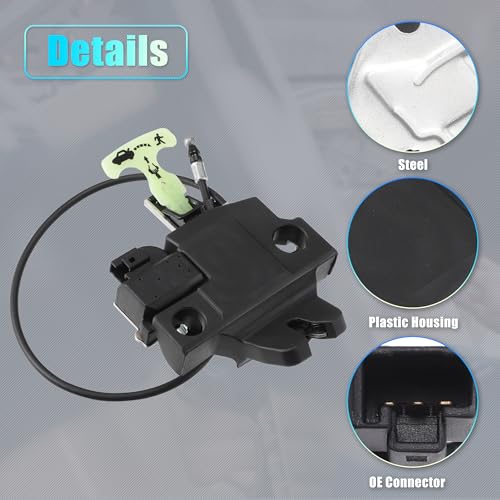 Image of X AUTOHAUX Replacement Rear Liftgate Door Lock Actuator with Cable for Subaru Legacy 2010-2014 for Subaru Outback 2010-2014 Tailgate Latch Assembly Black