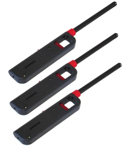 3 Pack Gas Lighters 11" Butane Stove Kitchen Fireplace BBQ Grill Utility Lighter