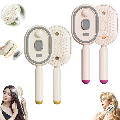 Electric Steam Brush, Rechargeable Steam Hair Brush for Hair with