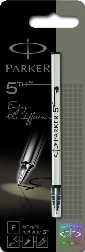 Parker S0958790 Quink-Nachfüllkartusche (geeignet für Schreibgeräte, 5th-Technologie-Schreibtechnik, feiner Spitze) schwarz