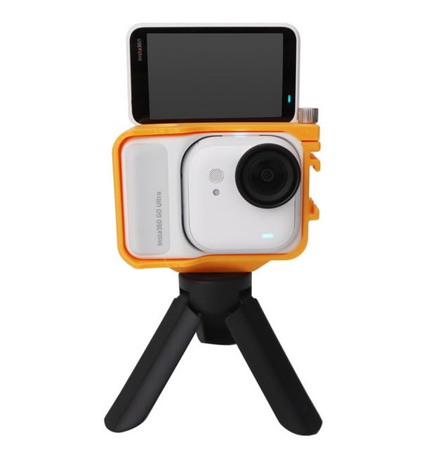 Protector para cámara Insta360 Go Ultra marco ABS naranja miniatura 2