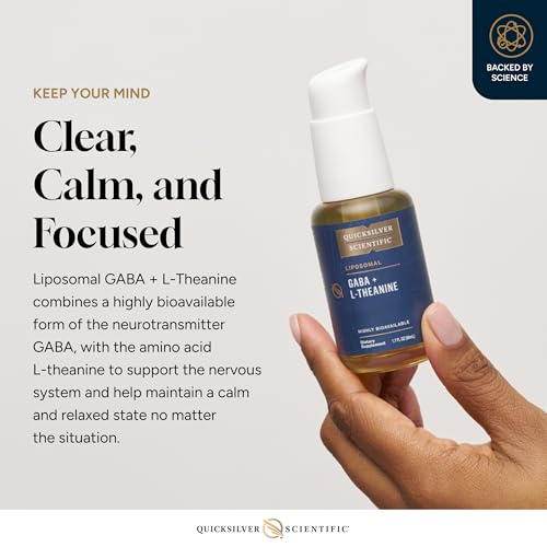Quicksilver Scientific Liposomal GABA + L Theanine - Calm, Stress Response & Brain Support - Bioavailable GABA Supplement with L Theanine 100mg (1.7oz/50ml) - Image 4
