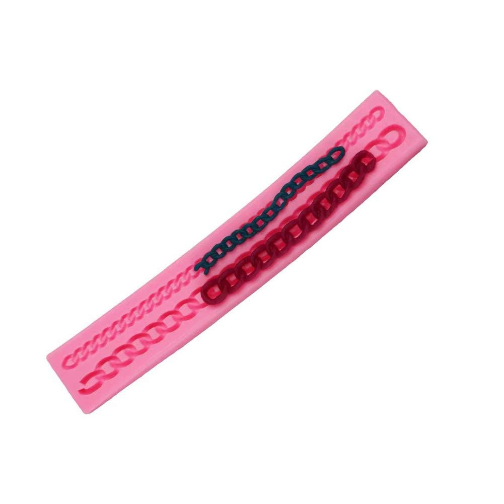 Paotxpum 2 Pack Zipper Chain Silicone Mold for DIY Cake Cupcake Topper Fondant Chocolate Clay Mould Purse Bag Mold - Image 3