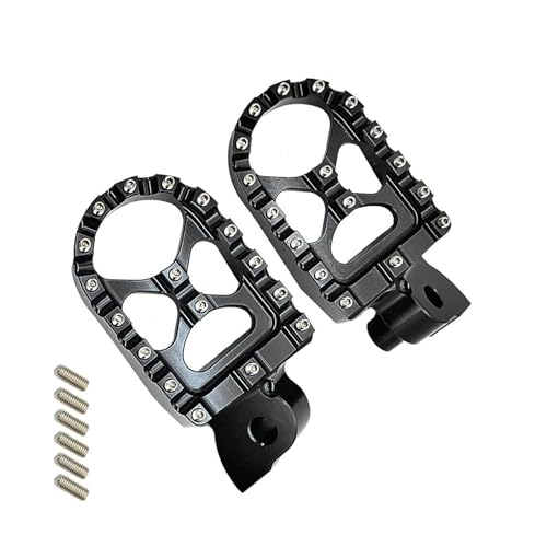 CNC Motorrad-Fußrasten Fußrasten Pedal Für YAMAHA YZ125 YZ250 WR250F WR450F YZ WR FX 65 85 125 250 450(SCHWARZ)