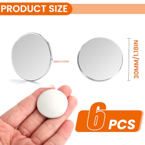 Image of TRYMAG Strong Magnets with Adhesive Backing, 30x2mm,6 Pack | Heavy Duty Neodymium Disc, Permanent Rare Earth Magnets, for Fridge, Whiteboard, DIY, Crafts, Office, Home, Scientific