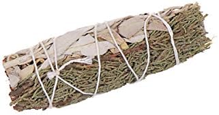 NKlaus 1x White Sage + Juniper Tips 10cm 4" Smudge Sticks Incense Bundle 30g 6729