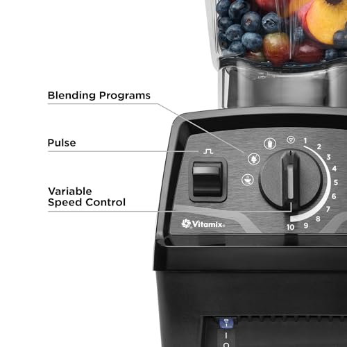 Vitamix Explorian Professional Grade Blender, 3 Presets: Smoothie, Frozen Dessert and Hot Soup, 64oz Pitcher, Black (Renewed Premium)