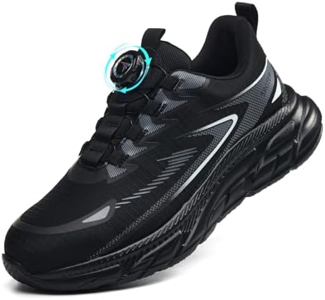 QCCQ Arbeitsschuhe Herren Damen Sicherheitsschuhe Leicht Stahlkappenschuhe Anti-Smashing Arbeitsschuhe Sportlich Safety Shoes rutschfest Atmungsaktiv