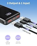Portable Charger 20000mAh 22.5W Power Bank PD20W Fast Charging PD3.0 QC4.0 USB C Outputs & Inputs PowerBank With LCD Display For Smartphones, Smartwatches, Outdoor Equipment, etc.