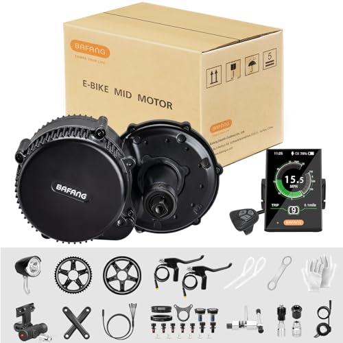 BAFANG 48V 750W Mittelmotor Kits mit C18 Display, BAFANG G340 Motor BBS01B BBS02B BBS-HD Elektrofahrradmotor Umrüstsatz für BB68mm Tretlager Mountainbike, Rennrad, Pendlerfahrrad