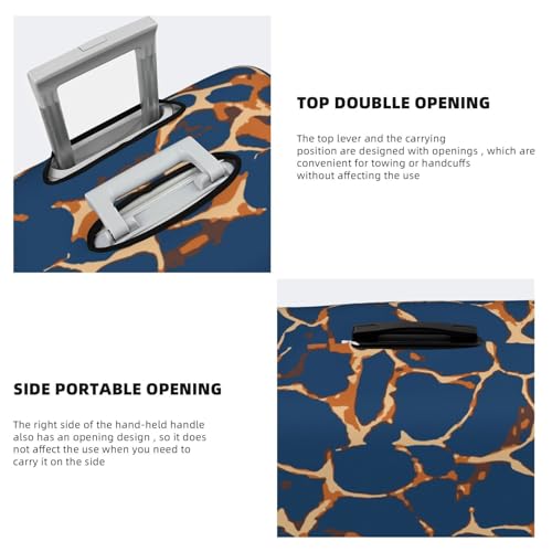 Giraffe Skin Print Luggage Cover For Suitcase,Washable Elastic Travel Suitcase Protector With Zipper Closure And Bottom Buckle – Fits 18-32" Luggage-X-Large3