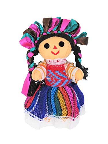 Muñeca de trapo mexicana Leos Imports 12.7 cm miniatura 1