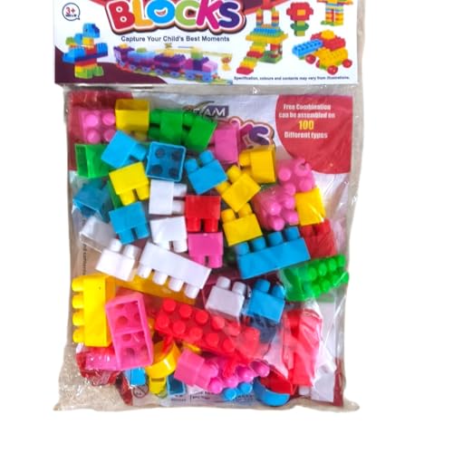 Image of HRBS DIY Plastic Building Blocks for Kids Building Blocks Toy for Kids Puzzle Games for Kid,Toys for Children Educational & Learning Toy for Kid,Girls & Boys.