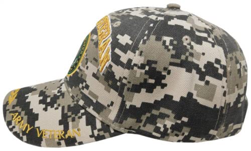 United States Army Veteran CAMO Embroidered Baseball HAT USA Vet Seal Cap A133 miniatura 4
