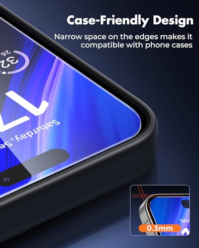 Image of UNBREAKcable 2-Pack Screen Protector for iPhone 16, Military-Grade Shatterproof Tempered Glass [9H+ Hardness] [Easy Installation Frame] [99.99% HD Clear] for Apple iPhone 16