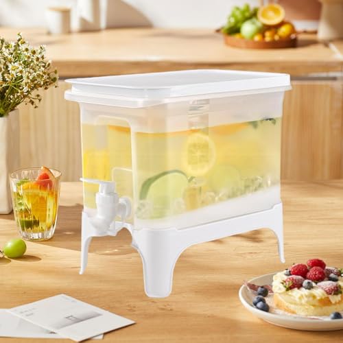Image of Drink Dispenser Jug with Sealed Lid Juice Container for Water Milk Gathering|Hot /Cold Water Dispensers|Home & Garden