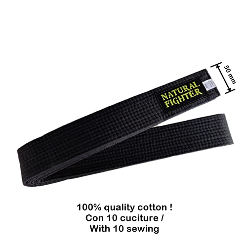 mmasport Karate Judo Aikido Taekwondo Belt for Martial Arts in Basic Cotton (Black, 280.00) - Image 2