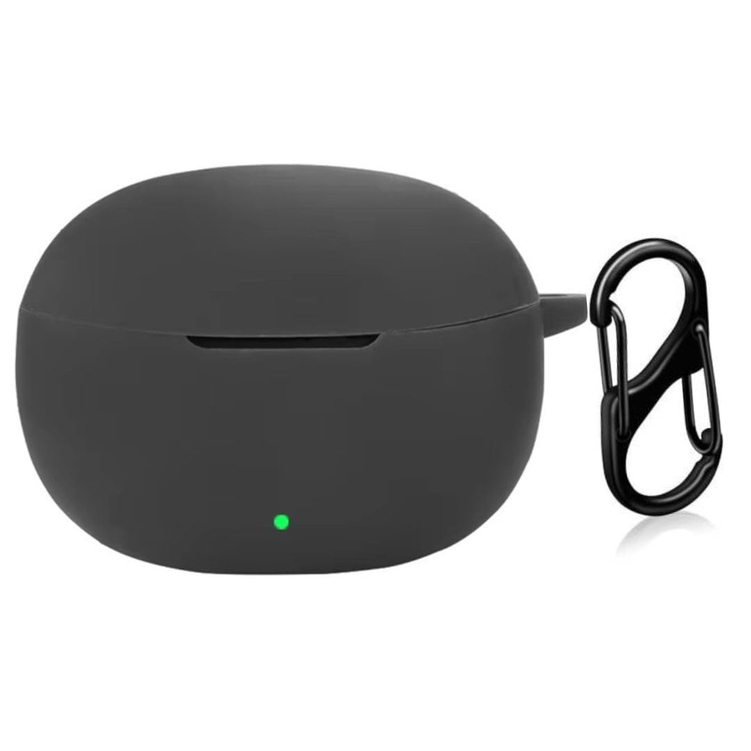 Anvique Silicone Case Cover Compatible for iiQOO TWS 1e (Black)-image-33