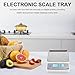Cabilock Electronic Scale Tray 30kg Steel Weighing Pan with Plastic Feet 15x24mm Hole Distance Universal Digital Scale Accessory for Kitchen and Industrial Use