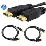 HDMI 1080p Cables, 6', 2pk (Gold-Plated)