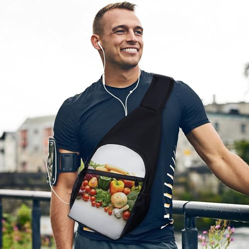 Bolso cruzado deportivo grande para viaje y senderismo miniatura 3