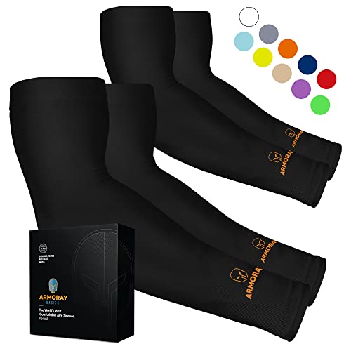 Armoray Arm Sleeves For Men Or Women - Tattoo Cover Up - Cooling Sports Sleeve For Basketball Golf Football #TOP19