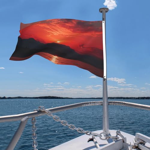 Drapeau de bienvenue rouge vif résistant aux intempéries avec œillets - 7
