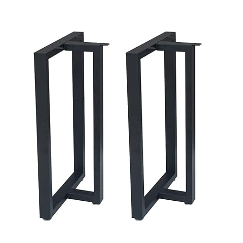 Mdepyco 2 Pack Industrial Rustic Furniture Legs 28” H X 17.7” W Decory T Shape Table Legs,Heavy Duty Metal Desk Legs,Dining Table Legs, Diy Brackets Bench Legs(Only Legs Without Board, Black) #TOP20