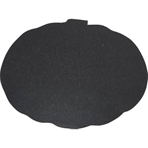 Primitives by kathy rug jack olantern displaying a cutout design of a jack olantern with muted halloween colors  urban country home decor