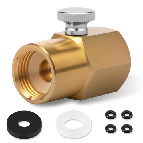 Brass CO2 Refill Adapter, Refills Connector Rustproof CGA320 to TR21-4 CO2 Tank Connector