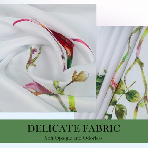 LIVETTY Shower Curtain Floral Shower Curtains 180x180cm Mould Proof Butterfly Fabric Bathroom curtain For Women & Men With 12 Hooks Washable Quick-Drying Curtains - Image 3