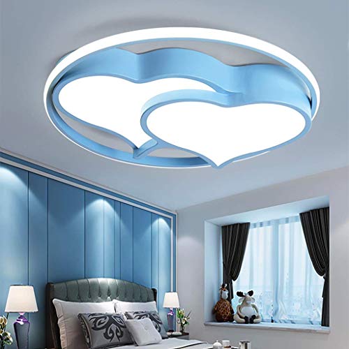 Plafonnier LED cœur rose 48cm dimmable pour chambre d'enfant