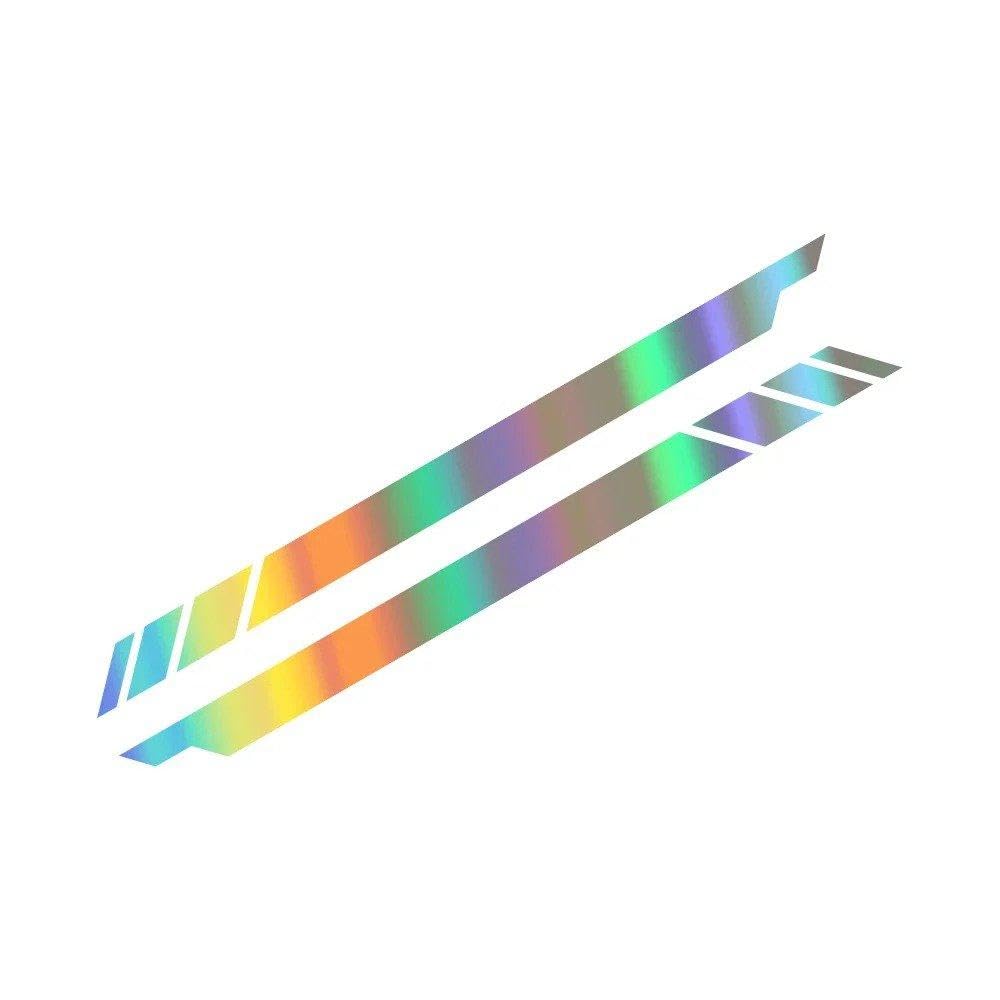 Bertdcx Colorful Laser Auto Accessory Car Side Door Stickers Vinyl Decorative Stickers Car Tuning Accessories(Colorful Laser)