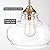 Kira Home Harlow 9" Modern Industrial Farmhouse/Schoolhouse/Rustic Pendant Light with Clear Glass Shade, Adjustable Hanging Height, Cool Brass Finish