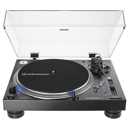 Audio-Technica LP140XPBKEUK Professioneller Manueller DJ-Plattenspieler mit Direktantrieb Schwarz