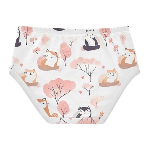 Cats Toddler Cotton Underwear, Girls Cotton Underwear, 2T–8 Years2