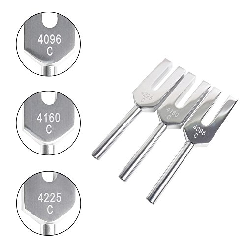QIYUN Tuning Fork, Angel Tuning Forks - 4096 Hz 4160 Hz 4225 Hz for Healing and Perfect Healing Musical Instrument, 3 Pcs