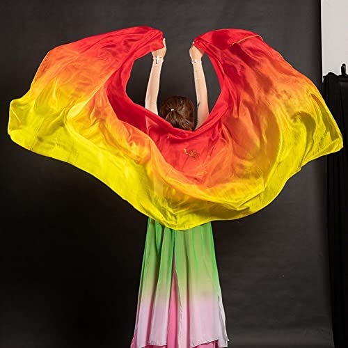 Voile de danse du ventre en soie colorée pour vos séances de studio - 6