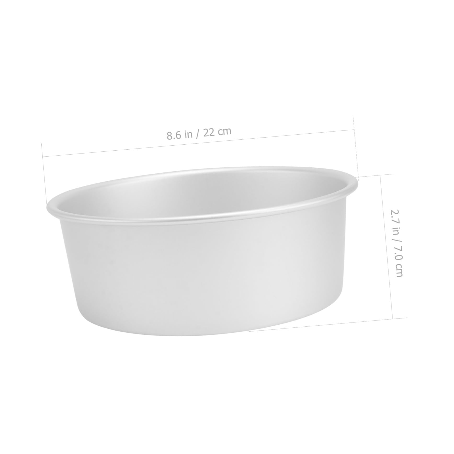 Cabilock Round Removable Bottom Cake Pan Non Stick Anodized Aluminum Baking Mold for Cakes Cheesecakes Mousse Silver Bakeware for Release